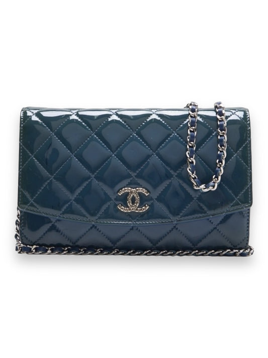 Chanel on chain blue flap