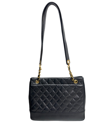 Chanel Lambskin Quilted Tote Bag