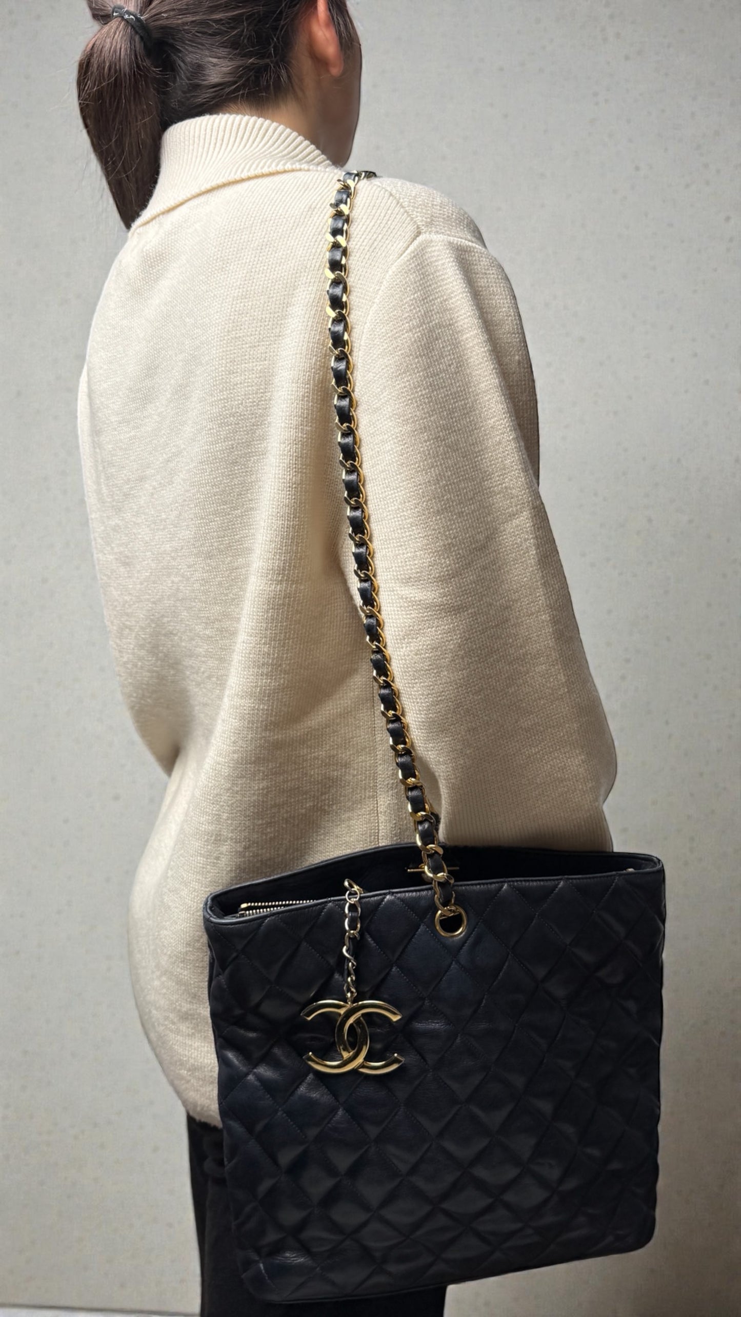 Chanel CC Single Chain Navy