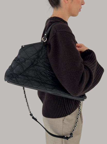 Chanel Black Leather Iridescent Sea