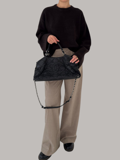 Chanel Black Leather Iridescent Sea