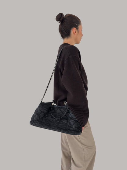 Chanel Black Leather Iridescent Sea