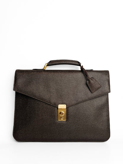 Chanel Brown Leather Briefcase