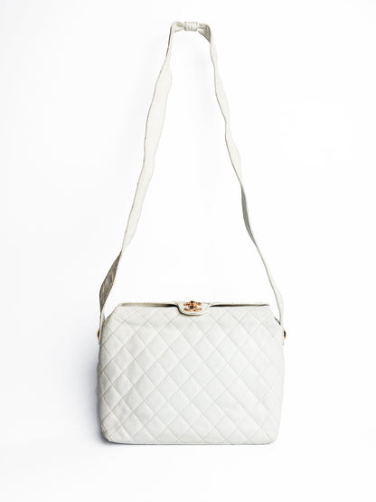 Chanel White Caviar Matelasse