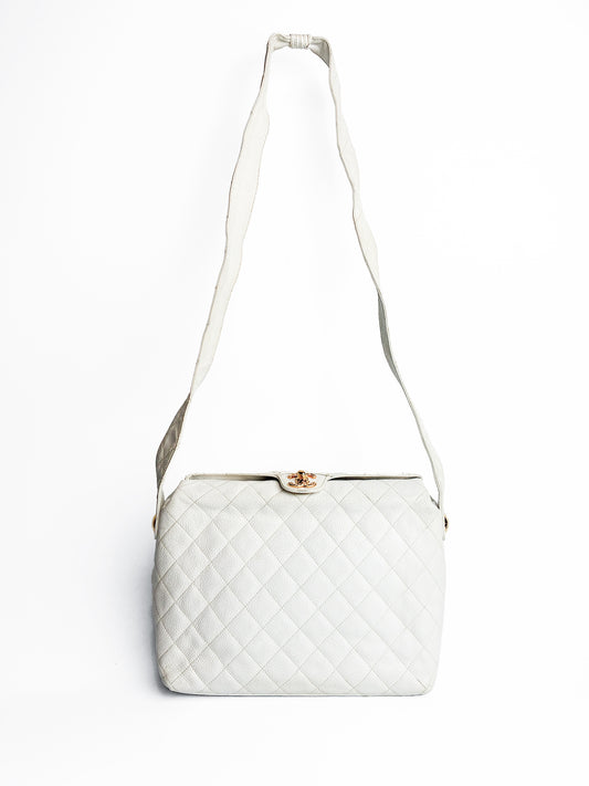 Chanel White Caviar Matelasse