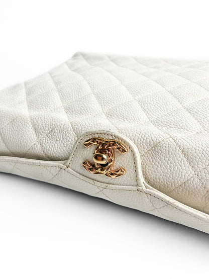 Chanel White Caviar Matelasse