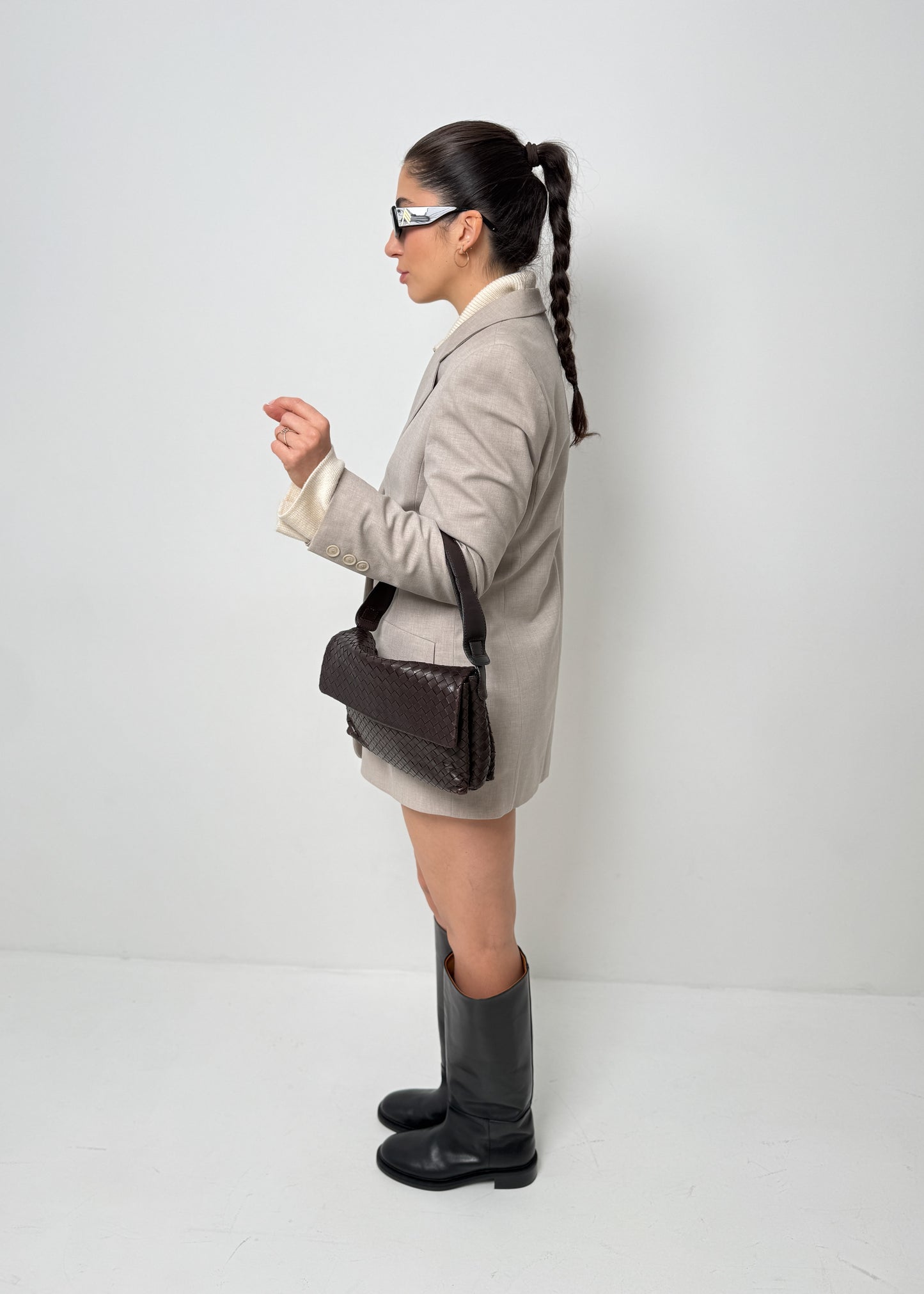 Bottega Veneta Intrecciato Shoulder Brown