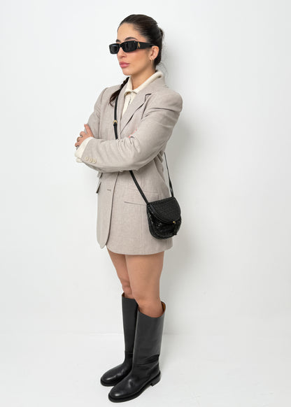 Bottega Veneta Black Crossbody Intrecciato