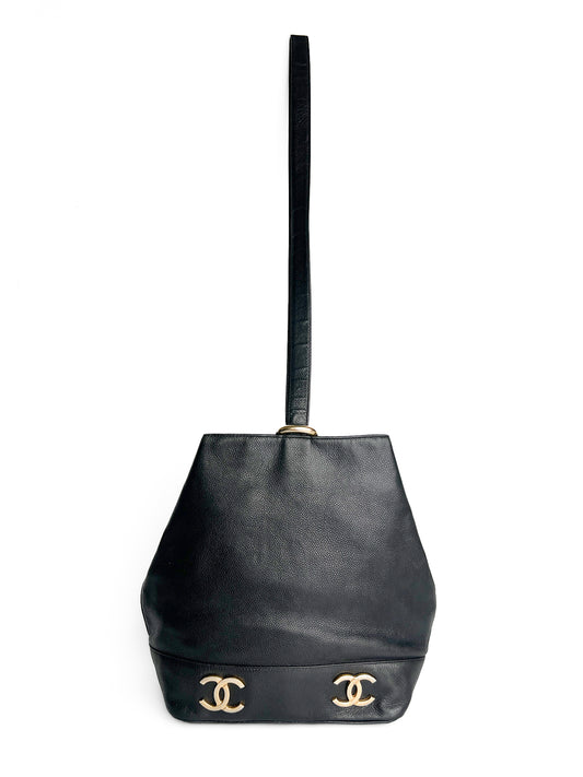 Chanel Triple CC Caviar Bucket