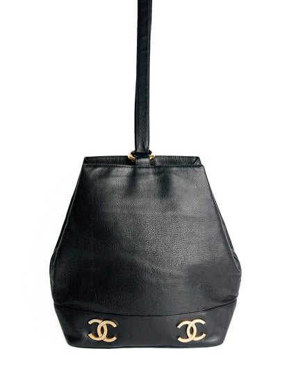 Chanel Triple CC Caviar Bucket