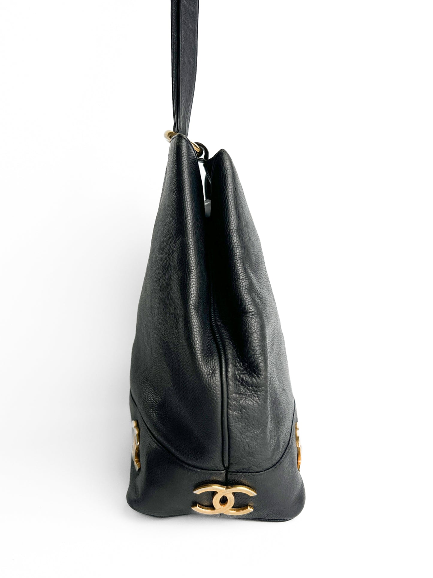 Chanel Triple CC Caviar Bucket