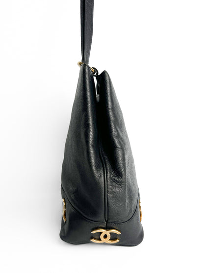 Chanel Triple CC Caviar Bucket