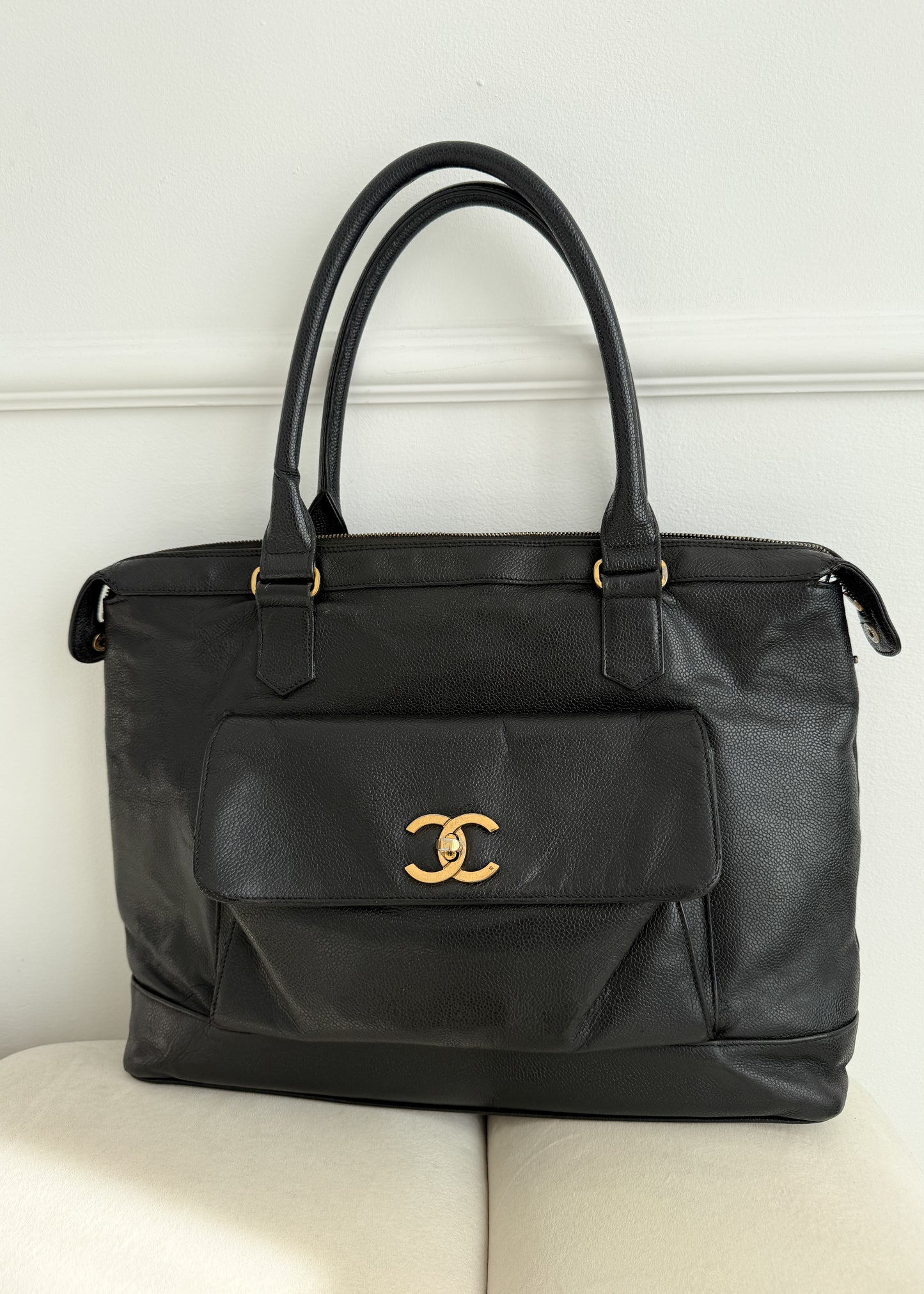 Chanel Vintage Front Pocket Caviar