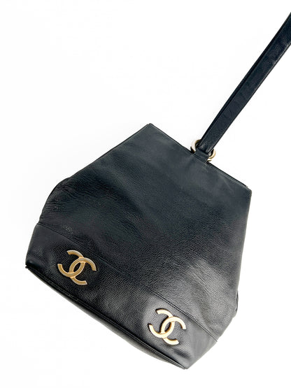 Chanel Triple CC Caviar Bucket