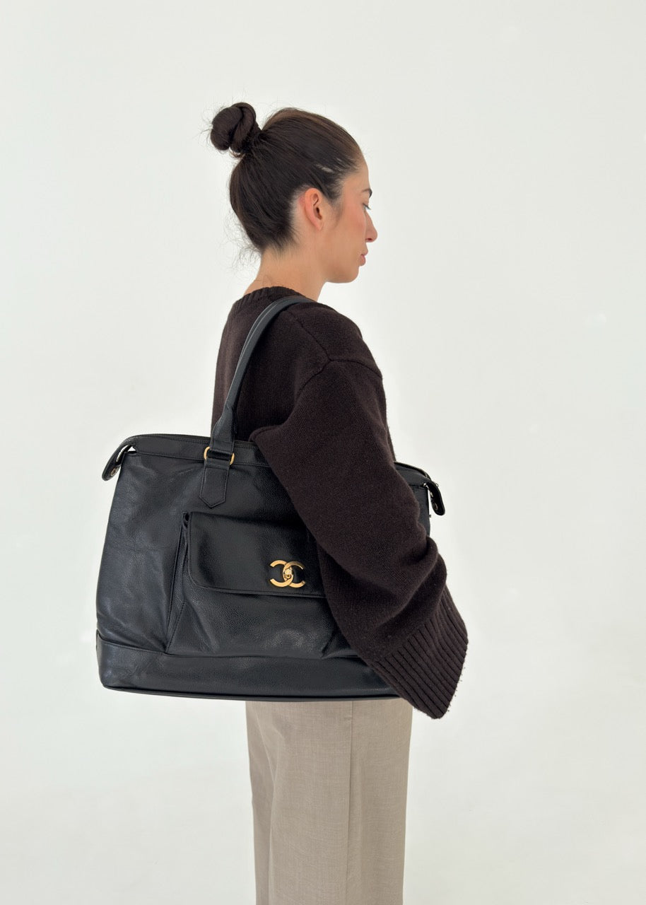 Chanel Vintage Front Pocket Caviar