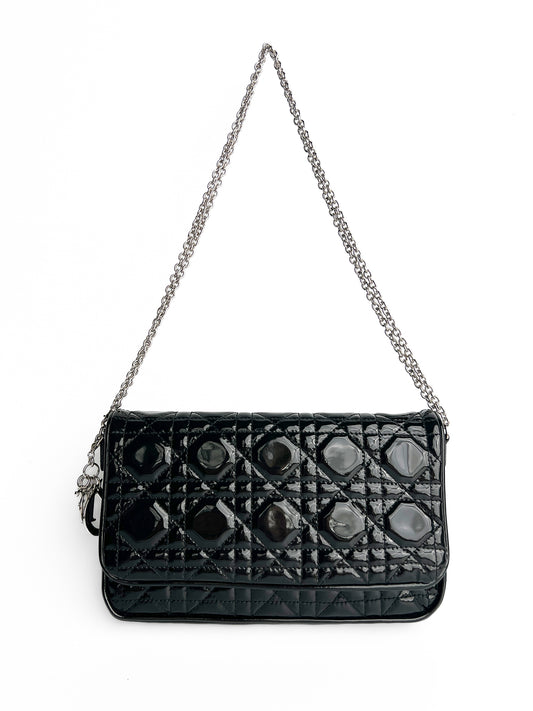 Dior Patent Cannage Wallet