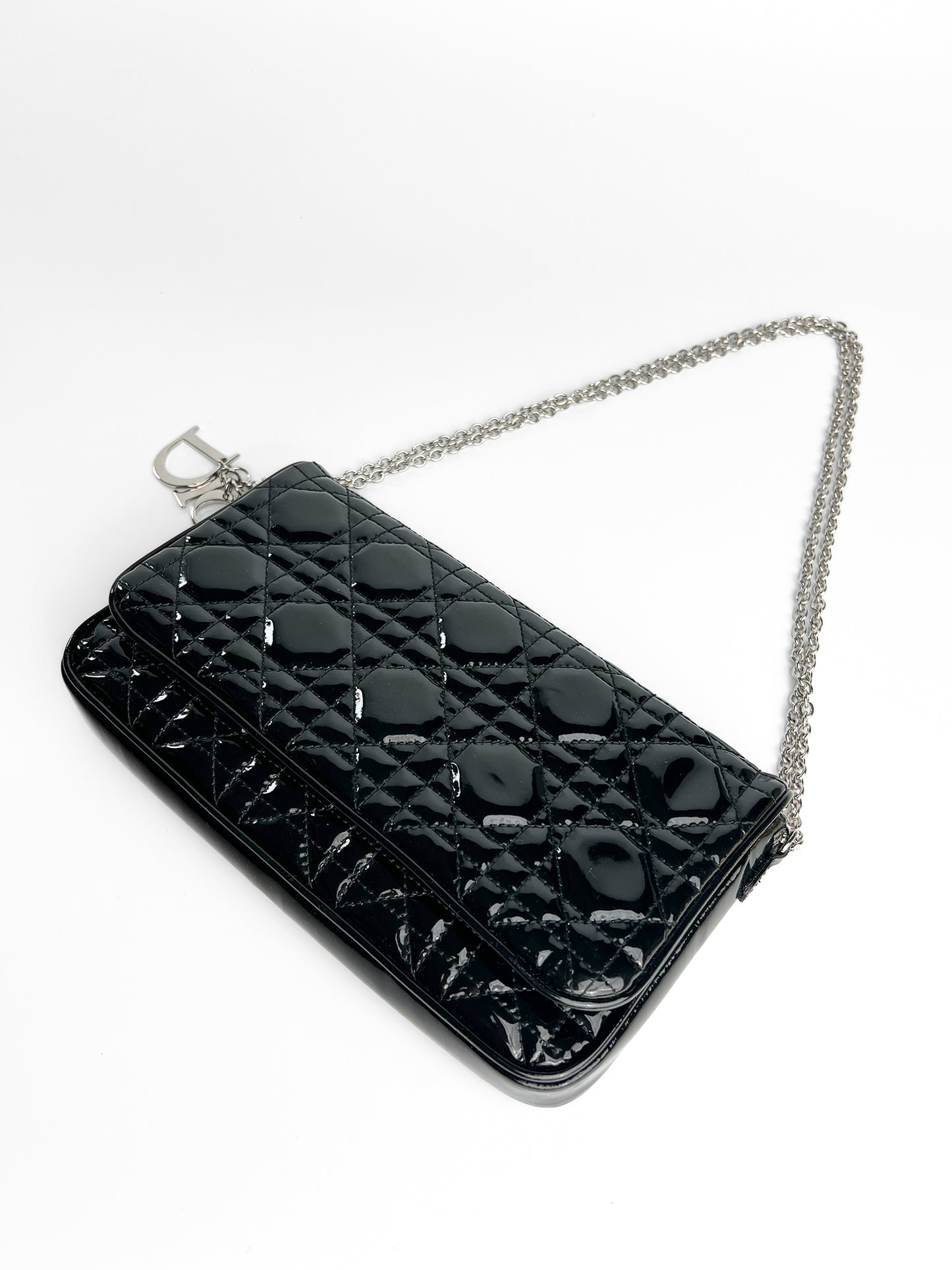 Dior Patent Cannage Wallet
