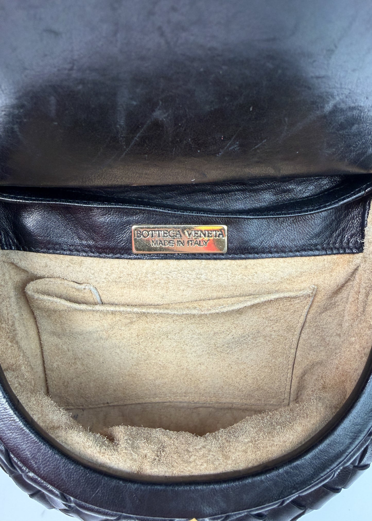 Bottega Veneta Black Crossbody Intrecciato