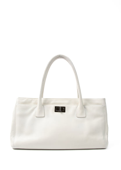 Chanel White Cavier 2.55 Executive Tote