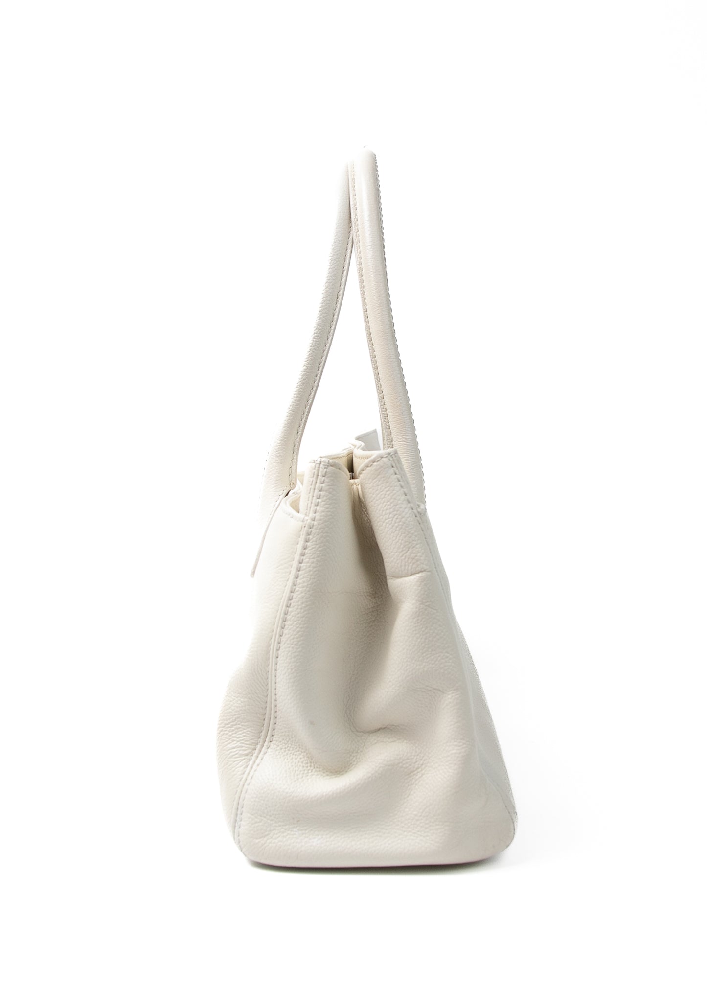 Chanel White Cavier 2.55 Executive Tote