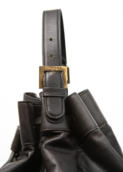 Chanel CC Leather Backpack w Pochette
