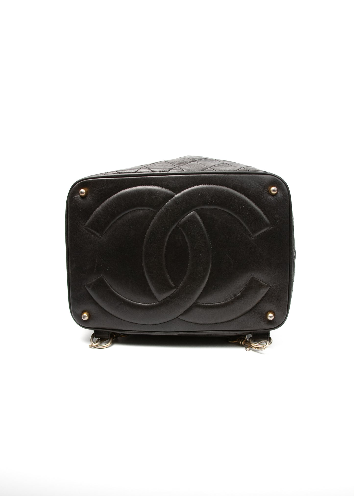 Chanel CC Leather Backpack w Pochette