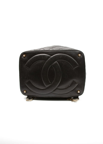 Chanel CC Leather Backpack w Pochette