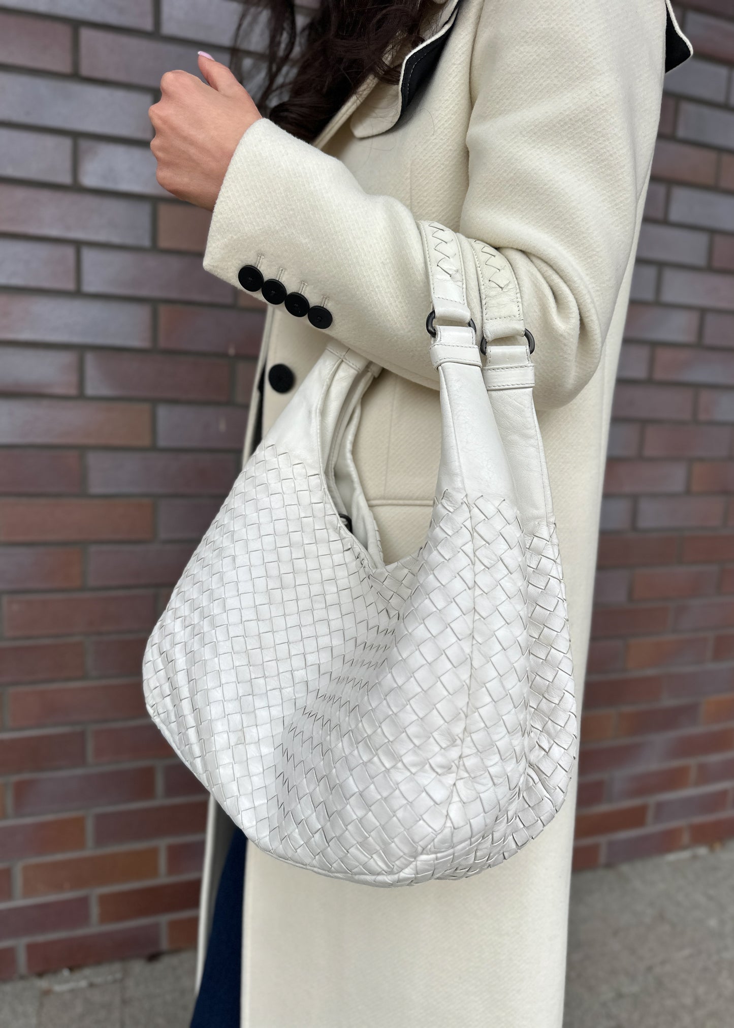 Bottega Veneta Hobo white