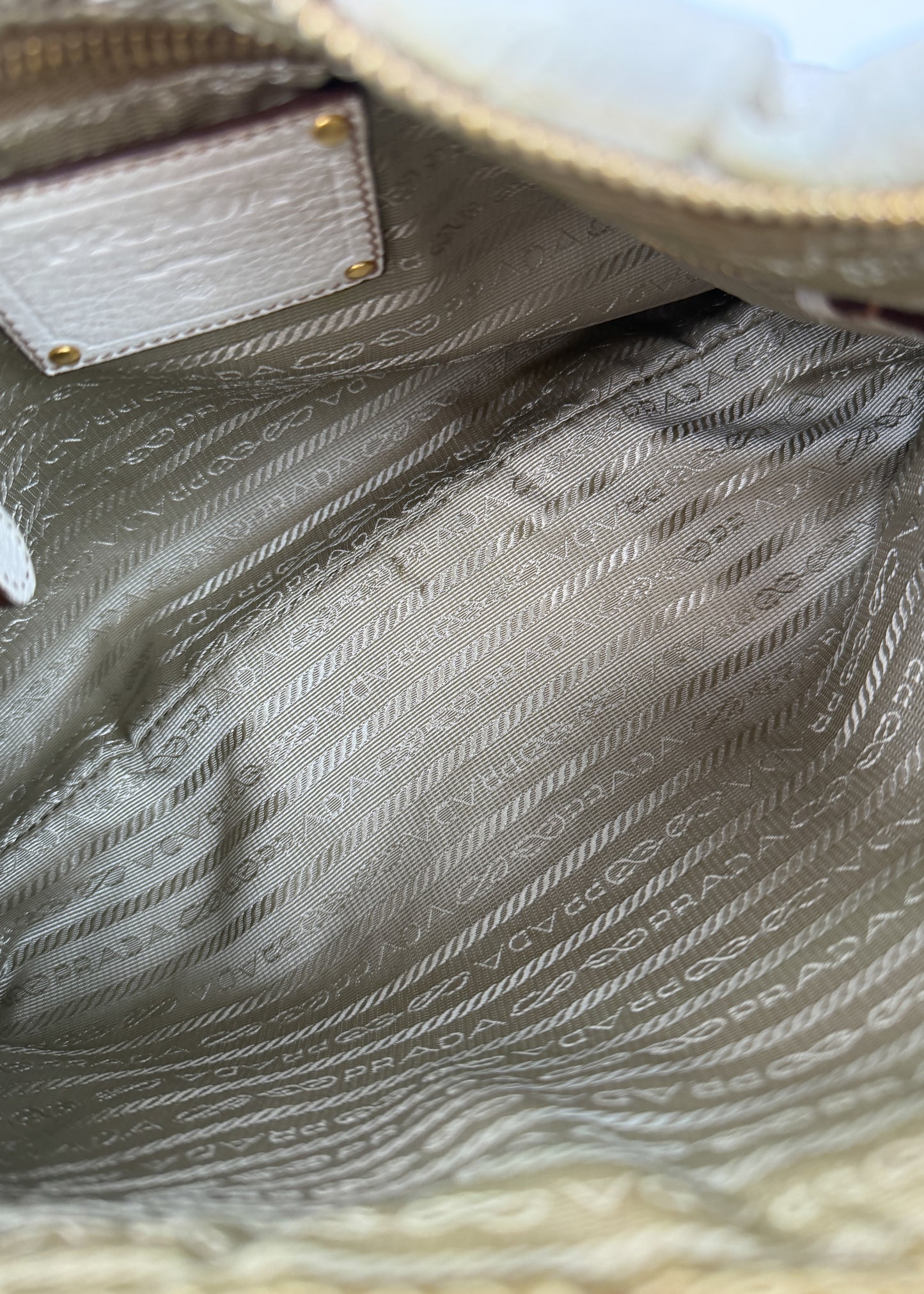 Prada White Shoulder Bag
