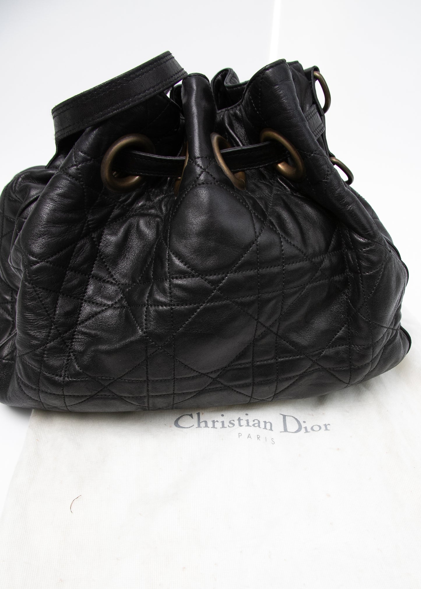 Dior Cannage Logo Motif Drawstring