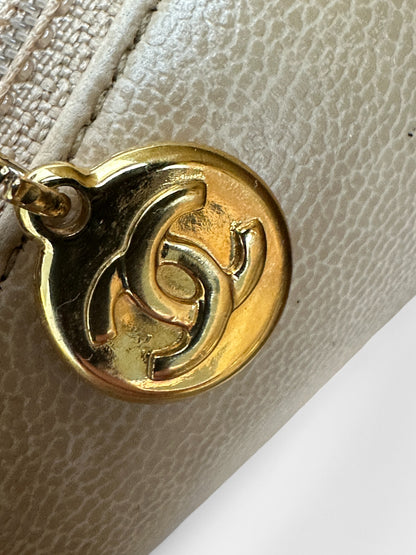 Chanel Beige Quilted Lambskin