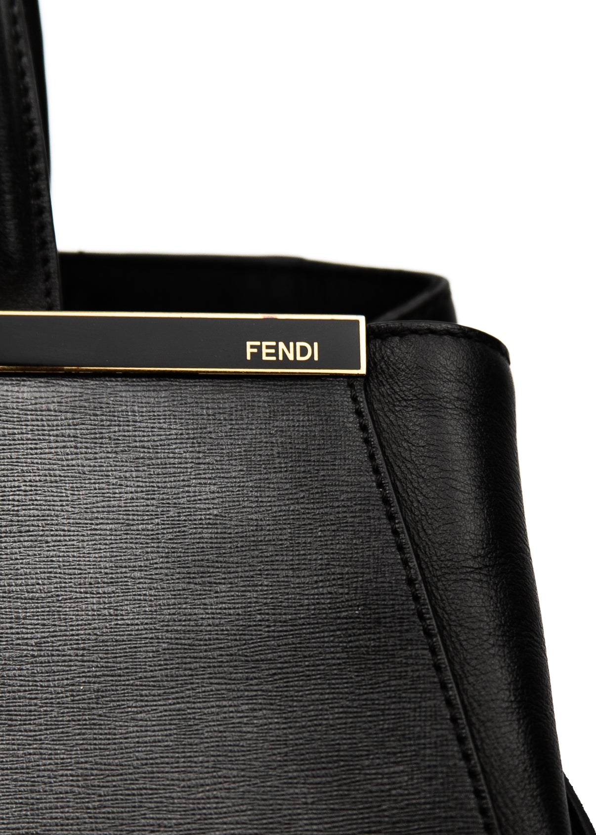 Fendi Black Leather 2Jours Two Way