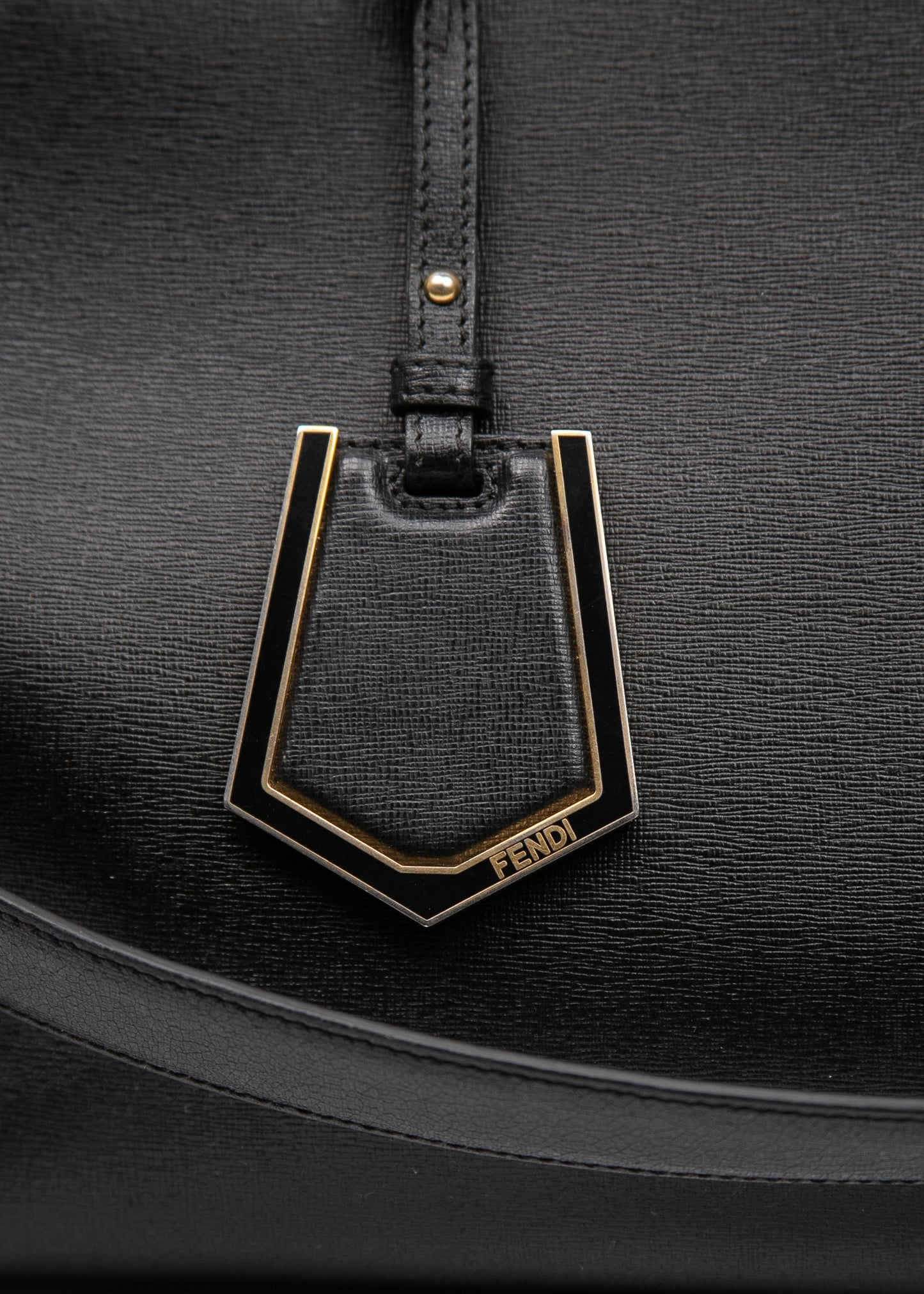 Fendi Black Leather 2Jours Two Way