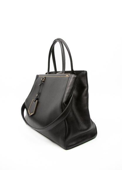 Fendi Black Leather 2Jours Two Way