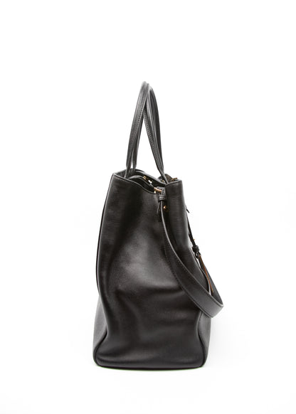 Fendi Black Leather 2Jours Two Way
