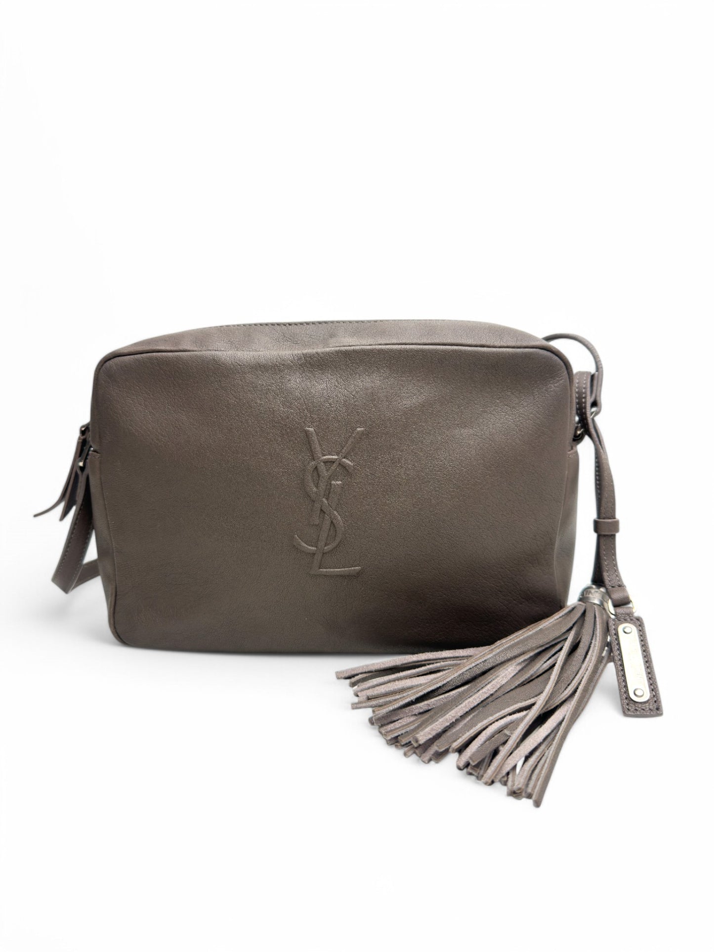 Saint Laurent Lou Camera Bag Taupe Leather