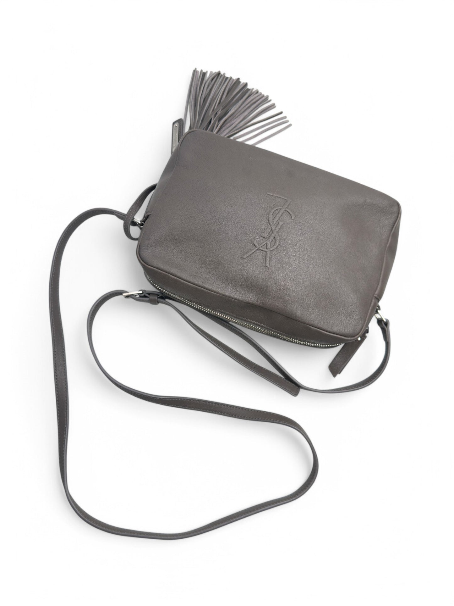 Saint Laurent Lou Camera Bag Taupe Leather
