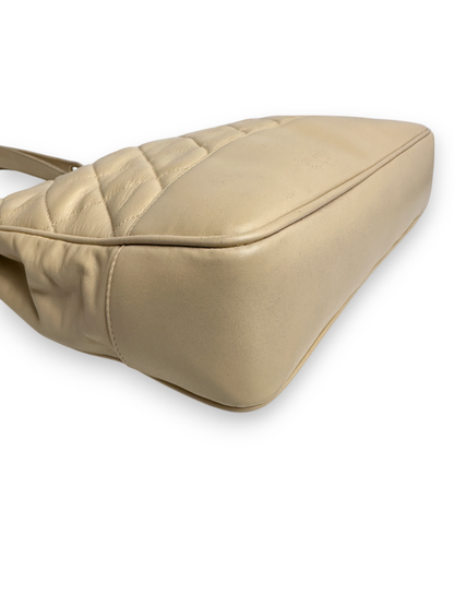 Chanel Beige Quilted Lambskin