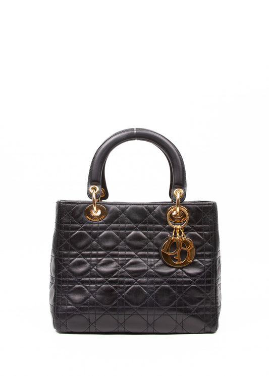 Lady Dior Medium Navy