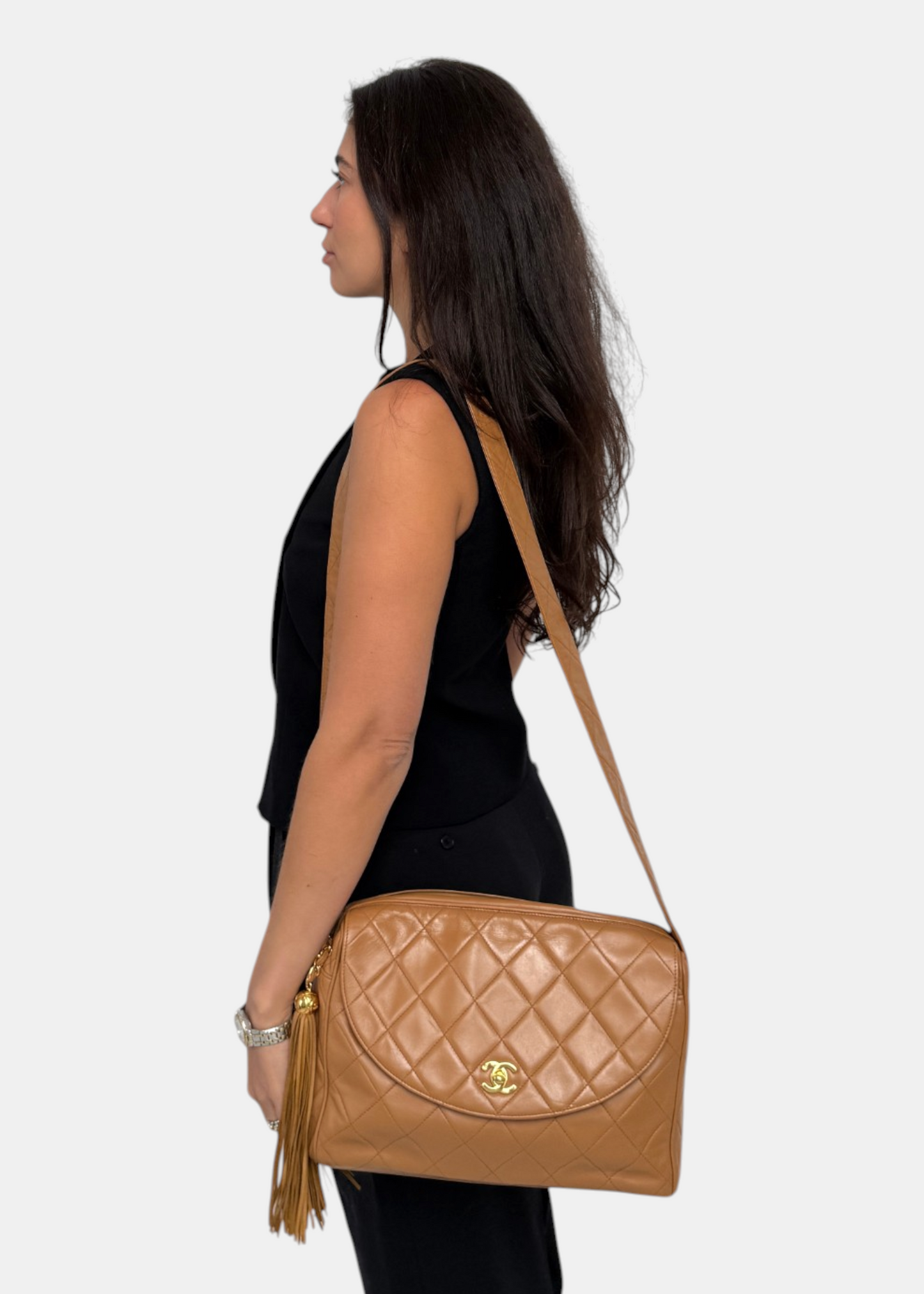 Chanel CC Quilted front pocket