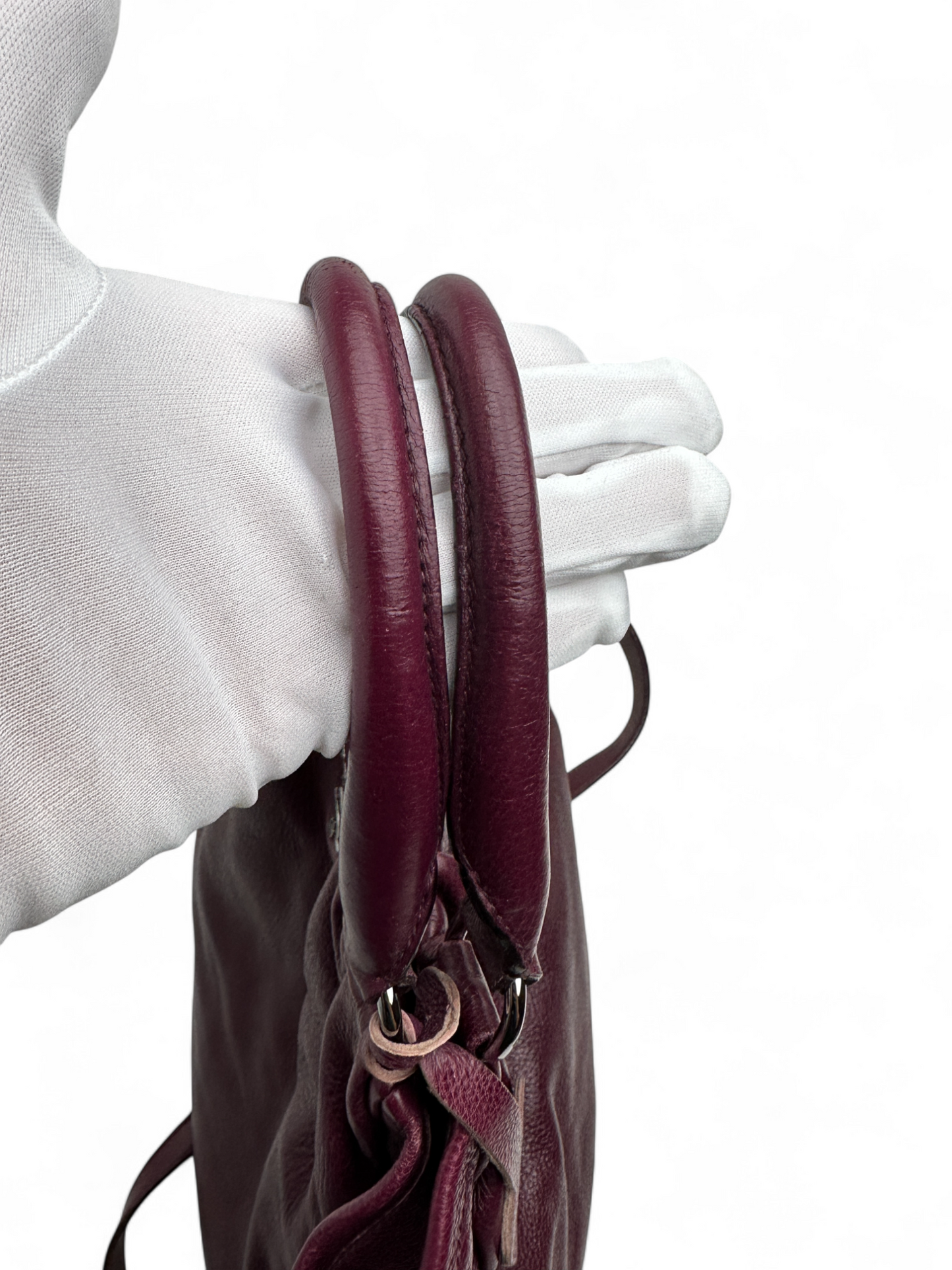 Prada Burgundy Drawstring Tote