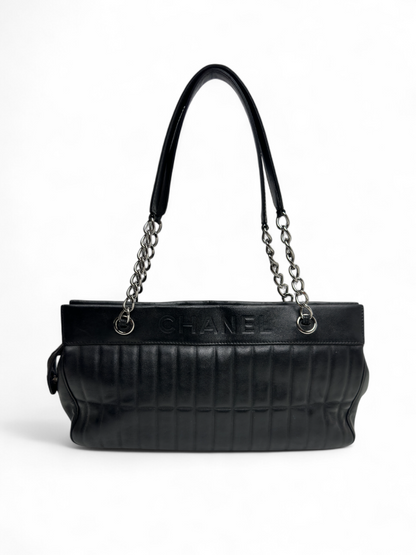 CHANEL Calfskin Vertical Lax Chocobar