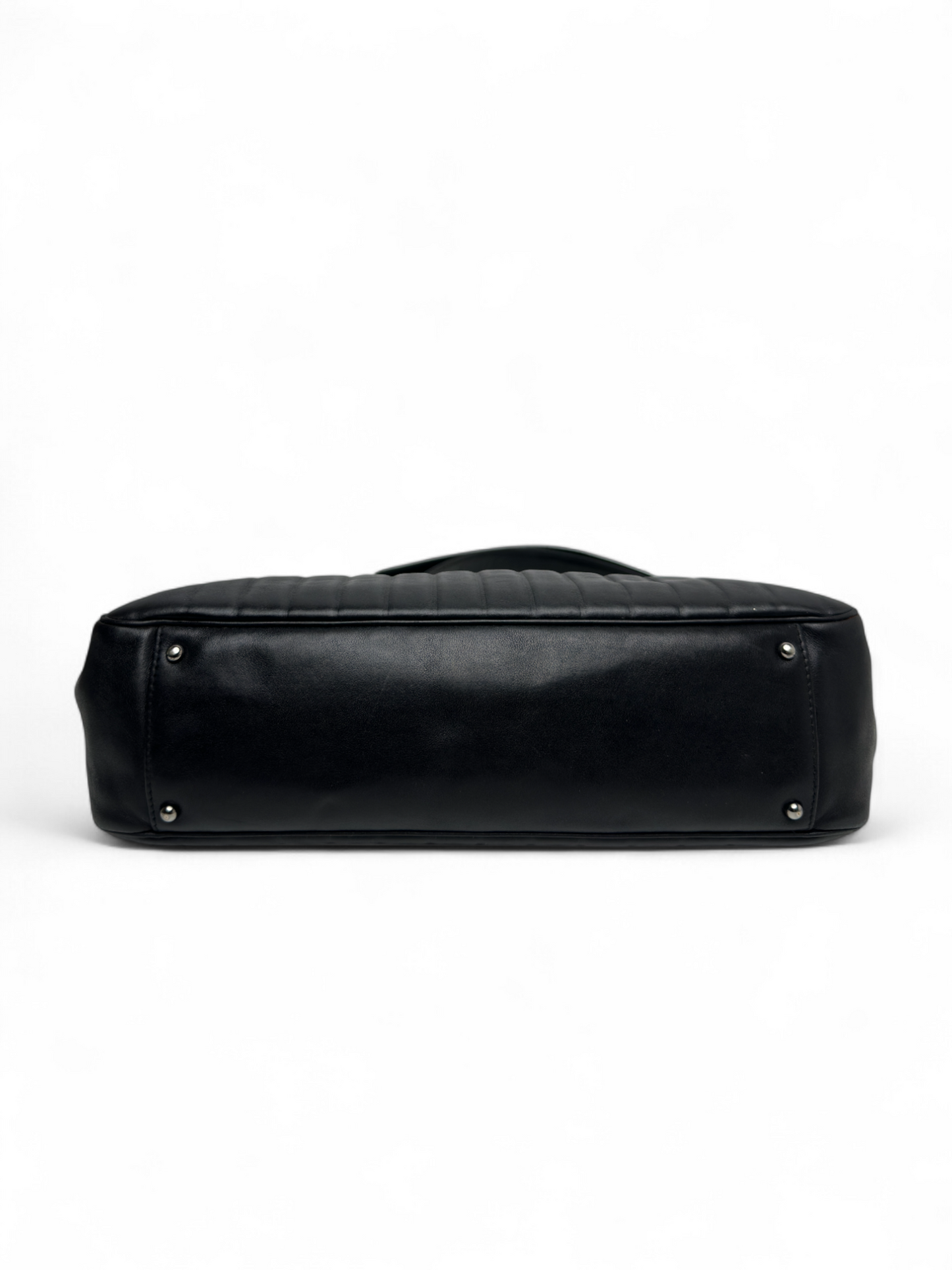 CHANEL Calfskin Vertical Lax Chocobar