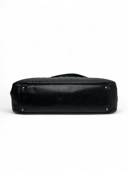 CHANEL Calfskin Vertical Lax Chocobar