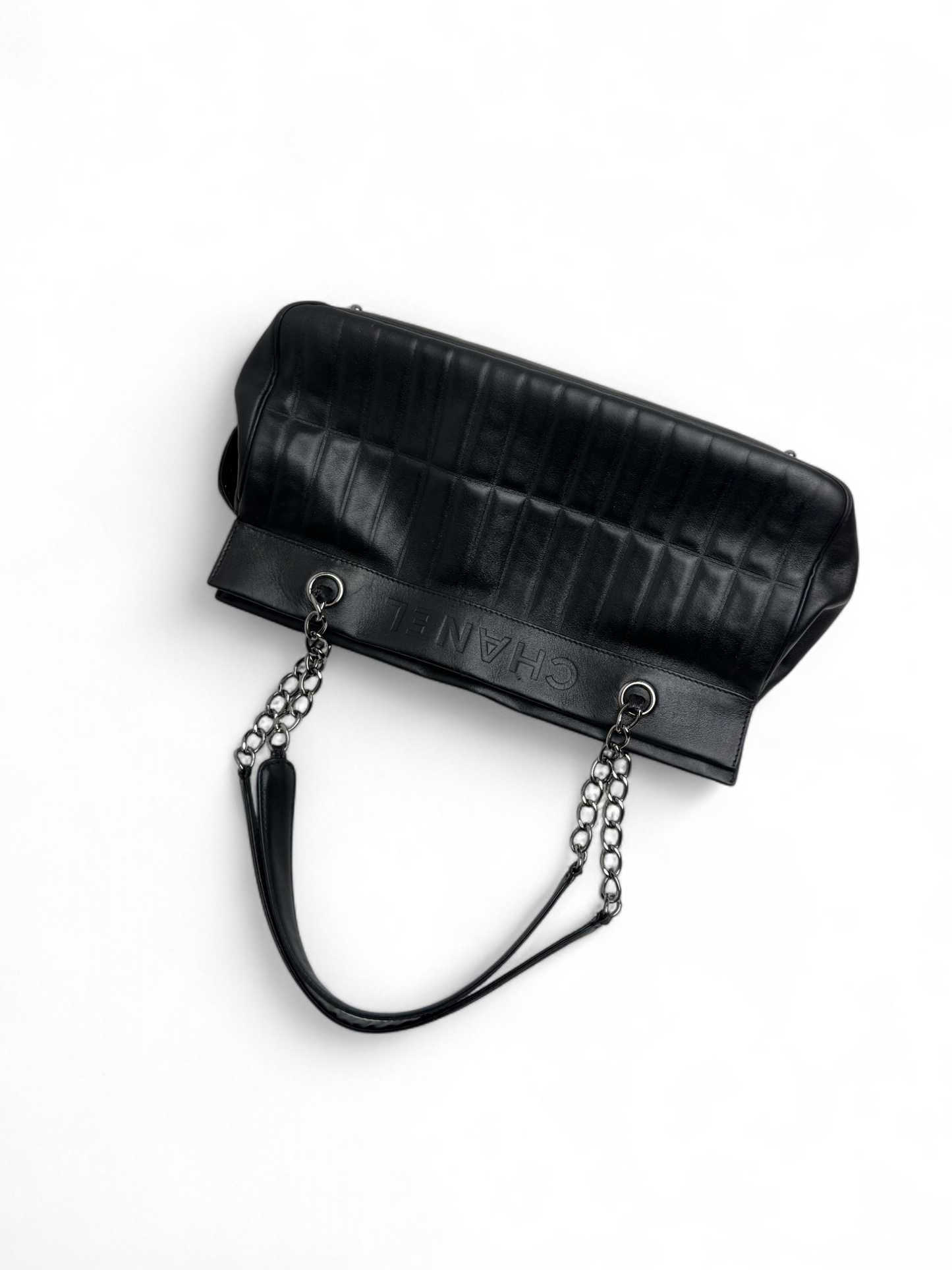 CHANEL Calfskin Vertical Lax Chocobar