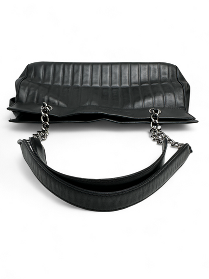 CHANEL Calfskin Vertical Lax Chocobar