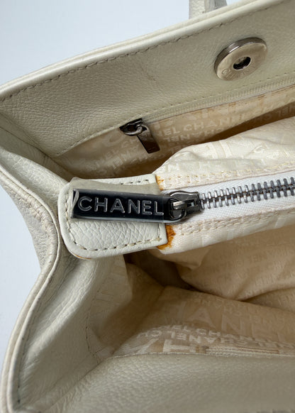 Chanel White Cavier 2.55 Executive Tote