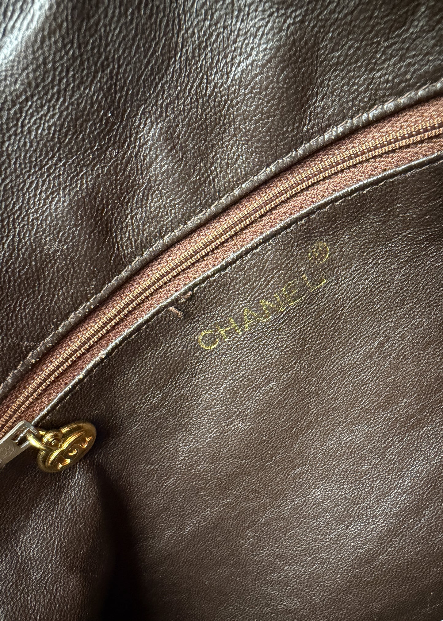 Chanel CC Quilted front pocket