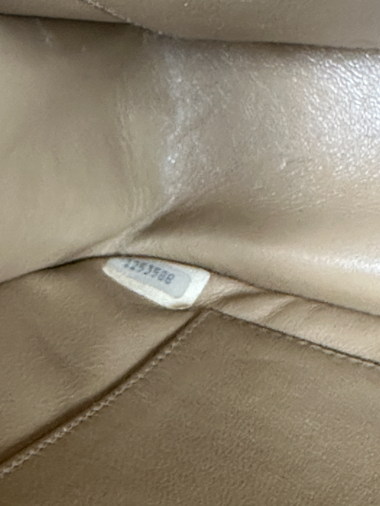 Chanel Beige Lambskin Quilted Bag