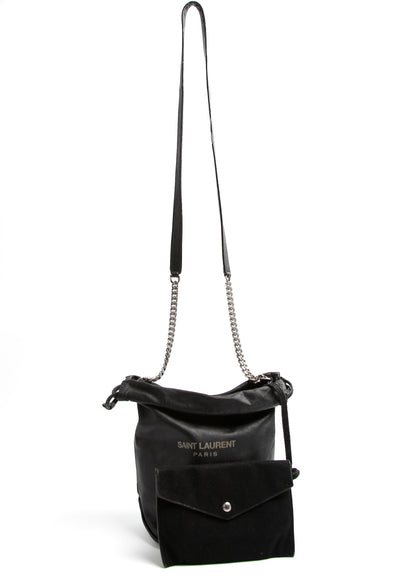 Saint Laurent Lambskin Teddy Drawstring Bag